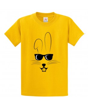 Yellow Easter Bunny Classic Unisex Kids and Adults T-Shirt							 									 									